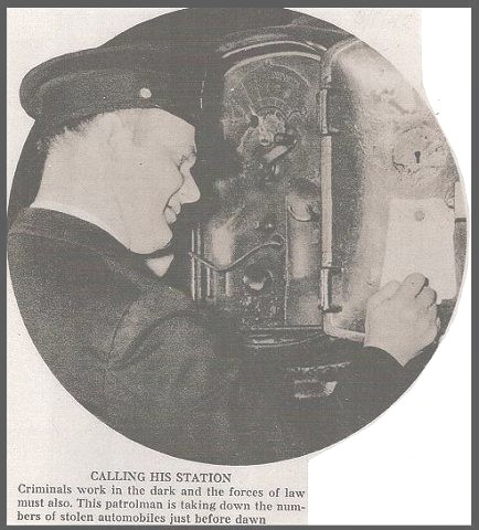 Officer at call box